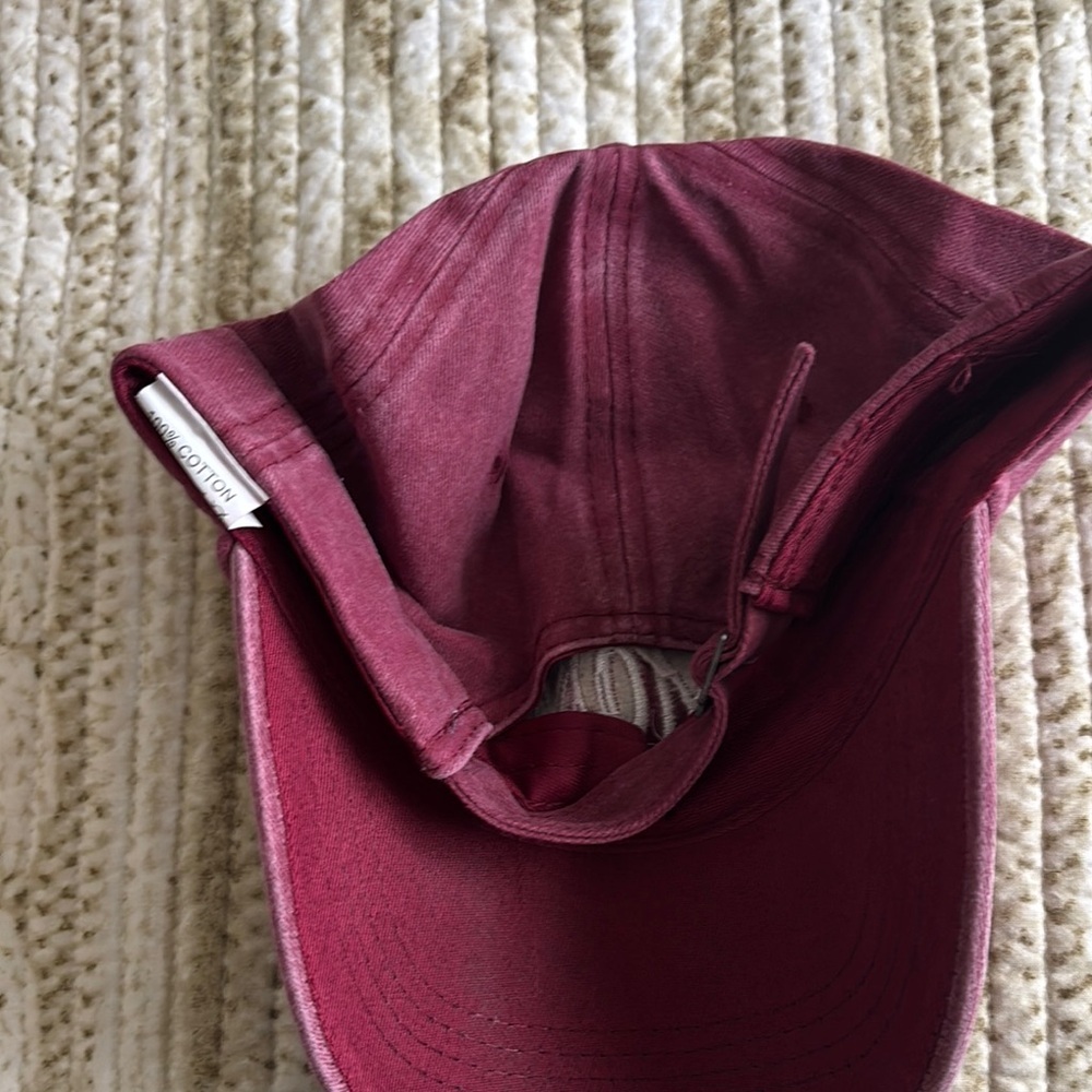 Dog Mom Embroidered Baseball Cap - Wine - Picture 3 of 6